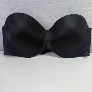 Black Strapless Padded Underwire Full Coverage Bra 36C‎